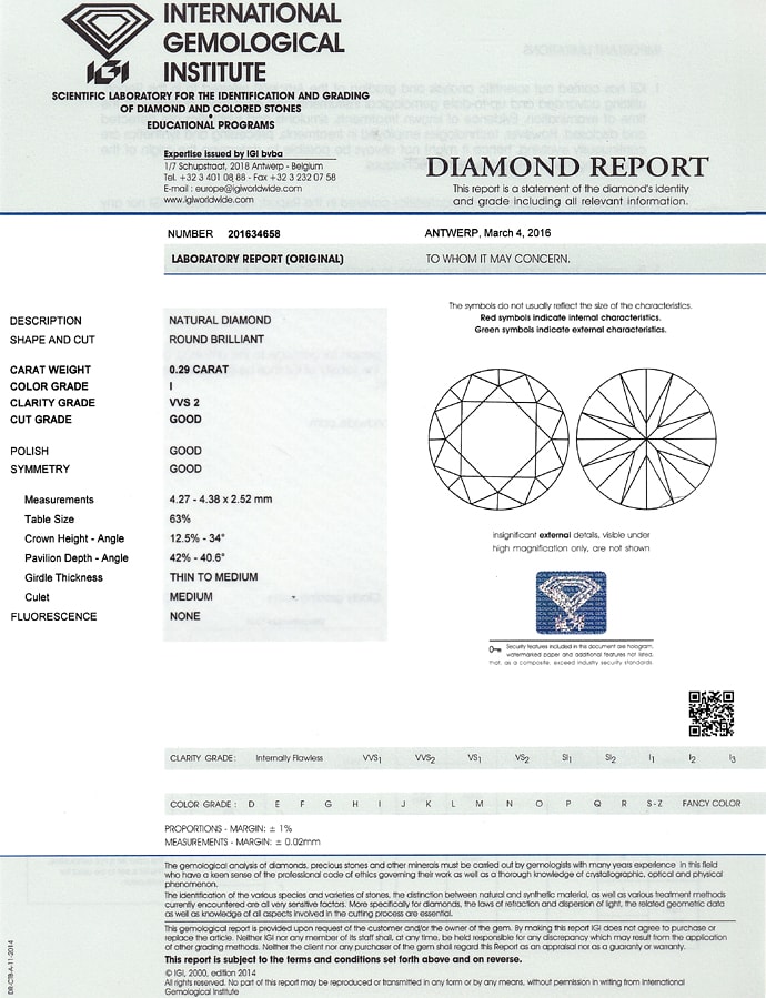 Foto 9 - Diamantcollier 0,29ct Brillant IGI 18K Weißgold, Q2151