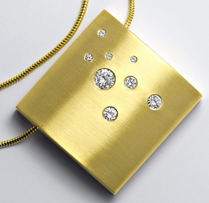Foto 1 - Designer-Gelbgold-Collier mit 0,9ct Diamanten, R1438
