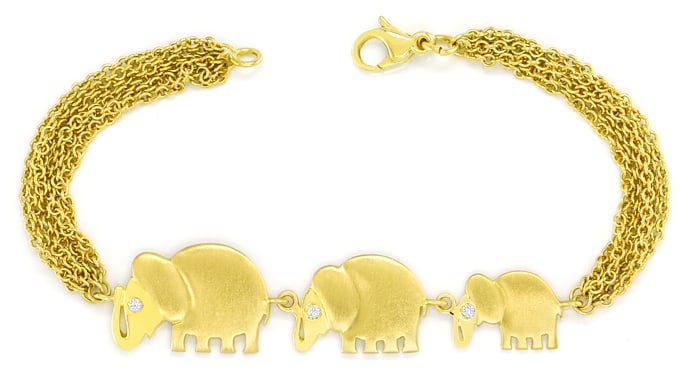 Foto 1 - Armband Elefanten mit Brillanten 18K Gelbgold, S5803