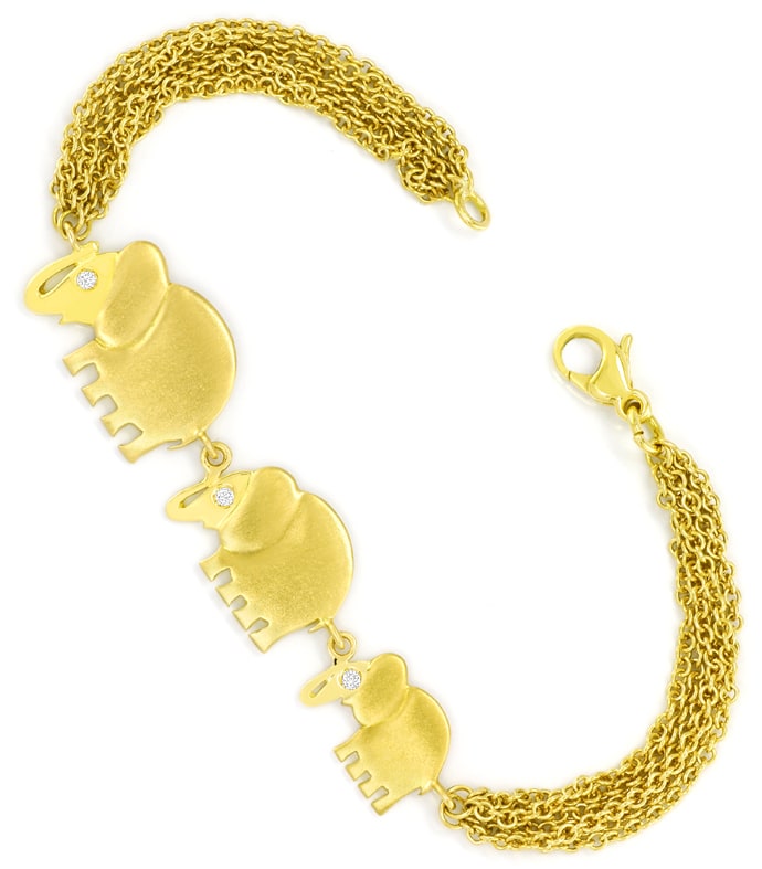 Foto 3 - Armband Elefanten mit Brillanten 18K Gelbgold, S5803